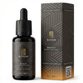 Rithim Tobacco Vanilla beard oil bottle and packaging on a white background